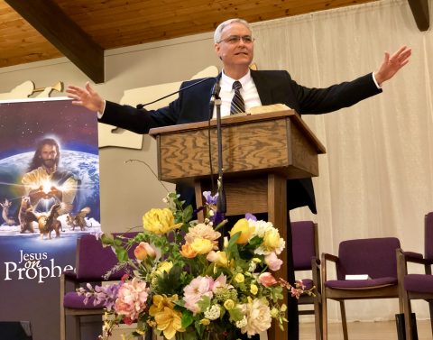 Elder Micheff delivers the sermon, entitled, "Connecting to Gospel Power."